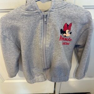 Zara Gray Kids Hoodie with Minnie Mouse Design